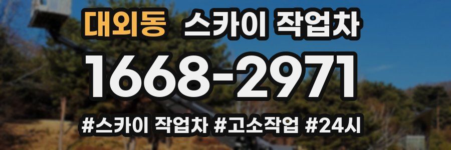 대외동 스카이 작업차