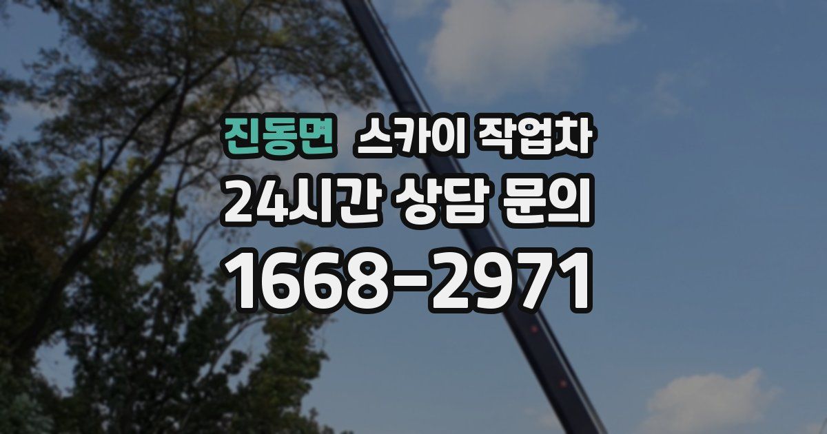 진동면 스카이 작업차