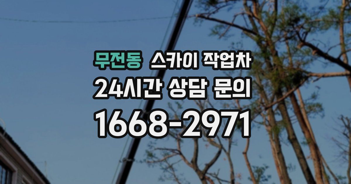 무전동 스카이 작업차