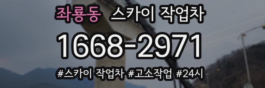 좌룡동 스카이 작업차