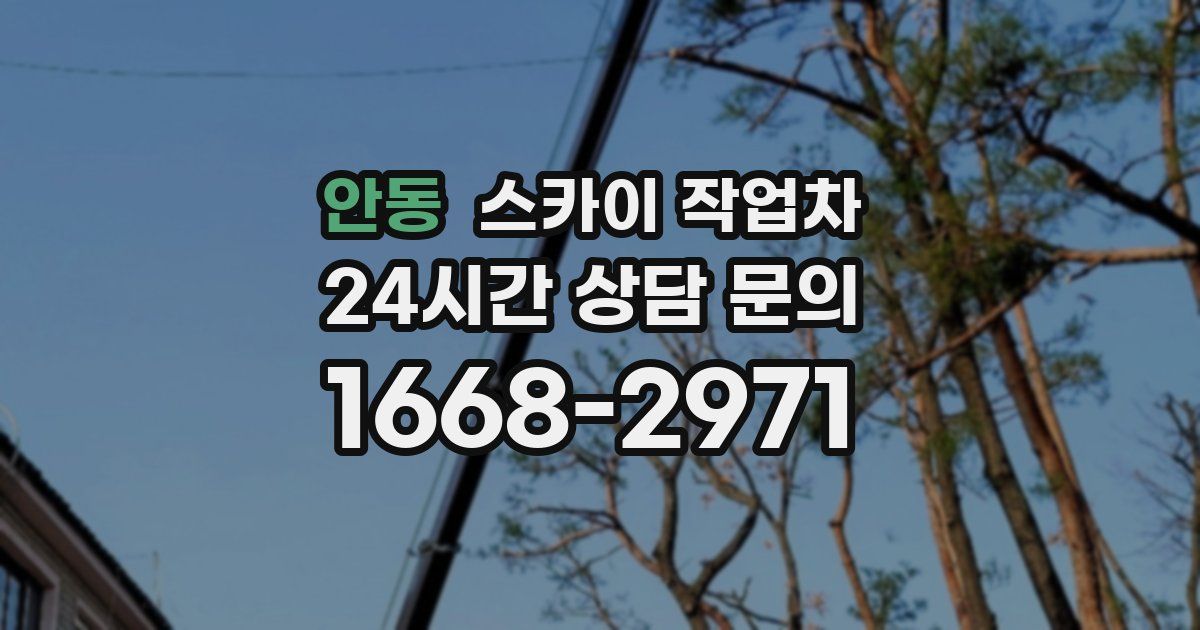 안동 스카이 작업차