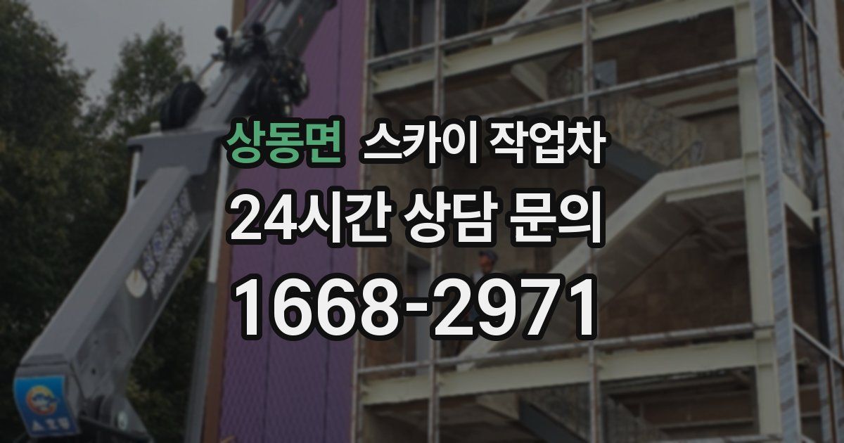 상동면 스카이 작업차