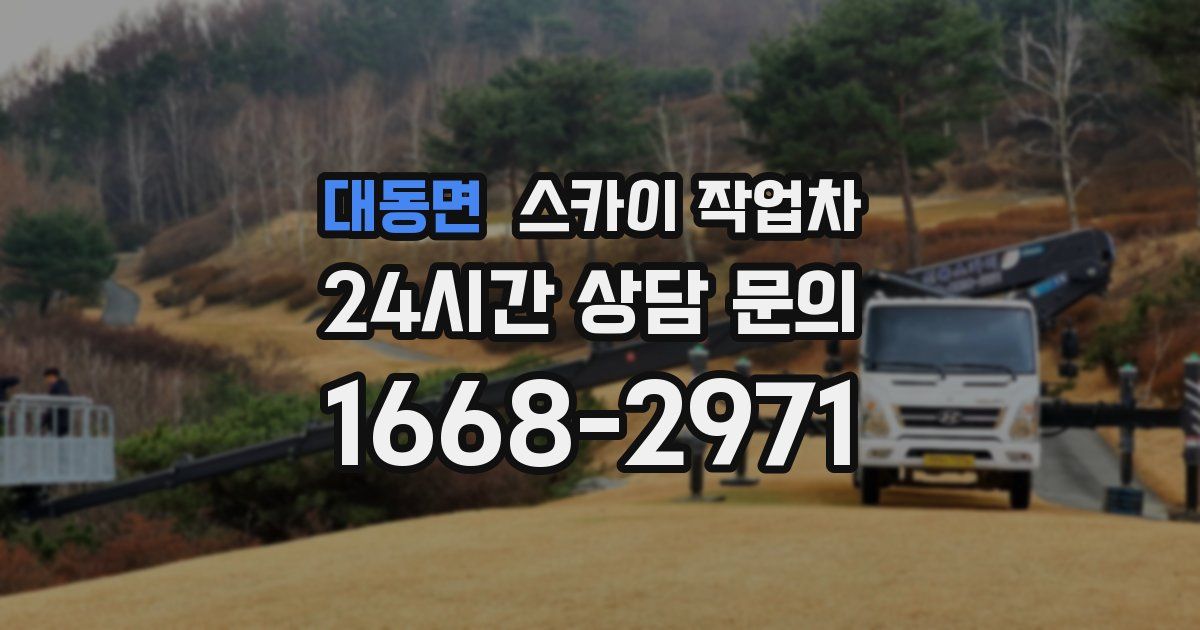 대동면 스카이 작업차