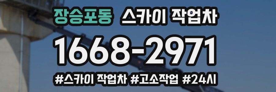 장승포동 스카이 작업차