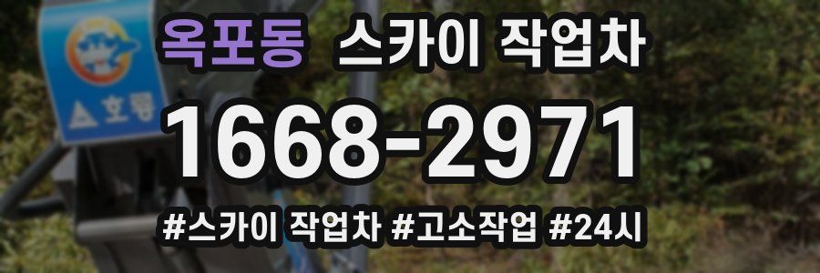 옥포동 스카이 작업차