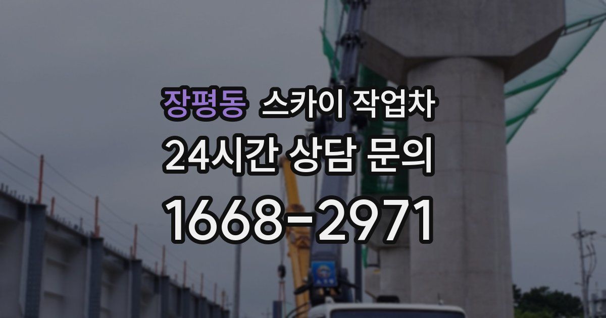 장평동 스카이 작업차