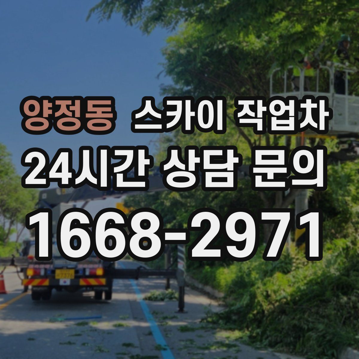 양정동 스카이 작업차