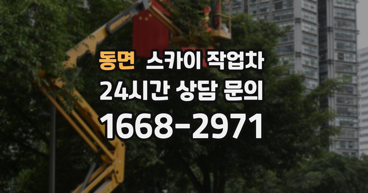 동면 스카이 작업차