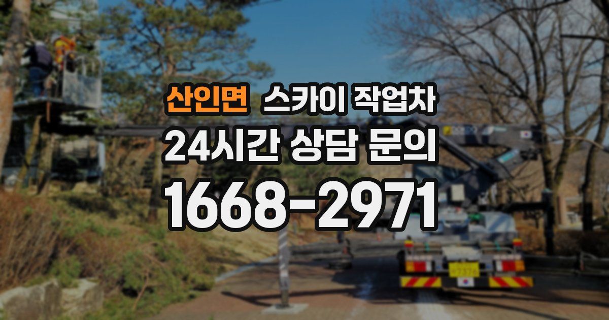 산인면 스카이 작업차