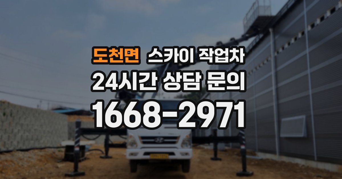 도천면 스카이 작업차