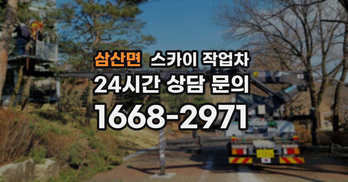 삼산면 스카이 작업차