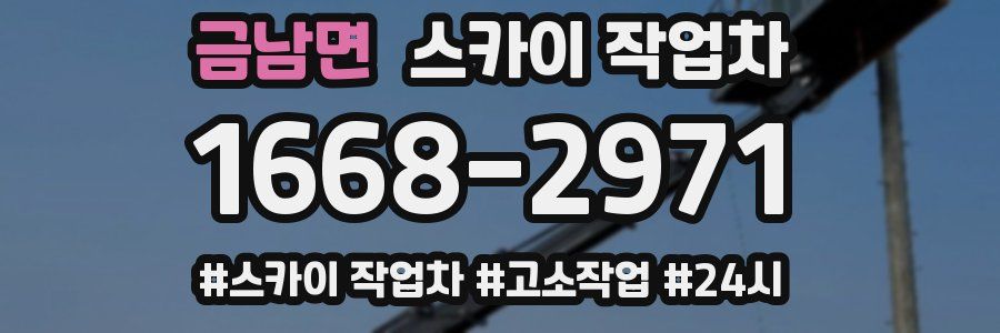 금남면 스카이 작업차