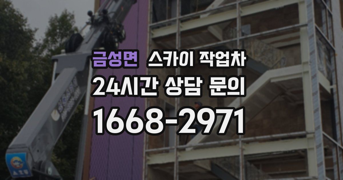 금성면 스카이 작업차