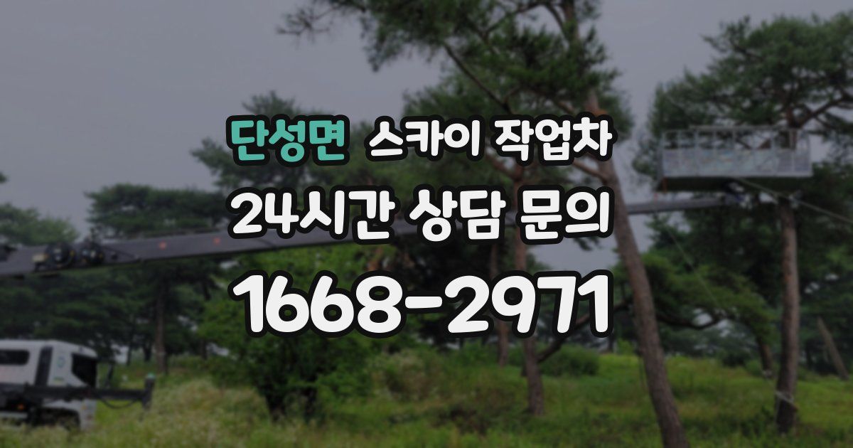 단성면 스카이 작업차