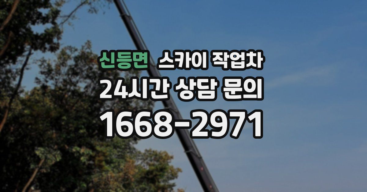 신등면 스카이 작업차