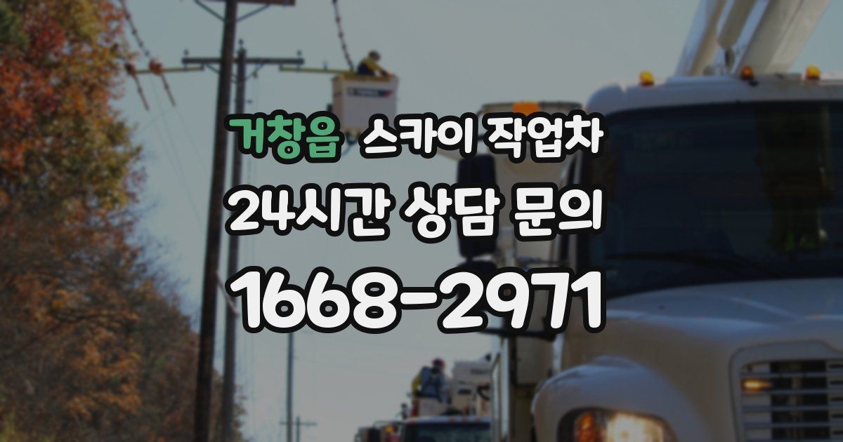 거창읍 스카이 작업차