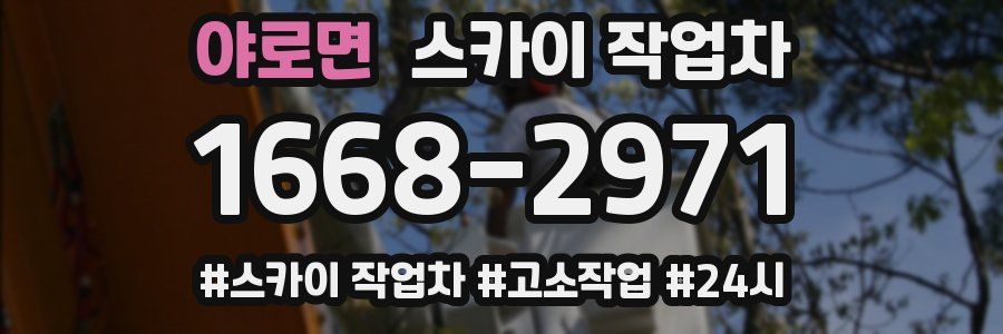 야로면 스카이 작업차