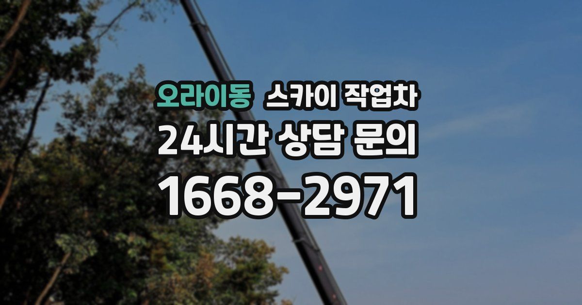 오라이동 스카이 작업차