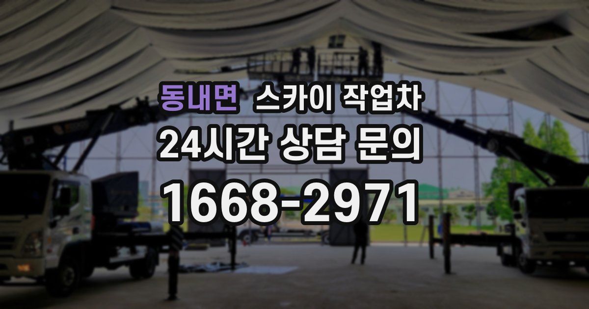 동내면 스카이 작업차