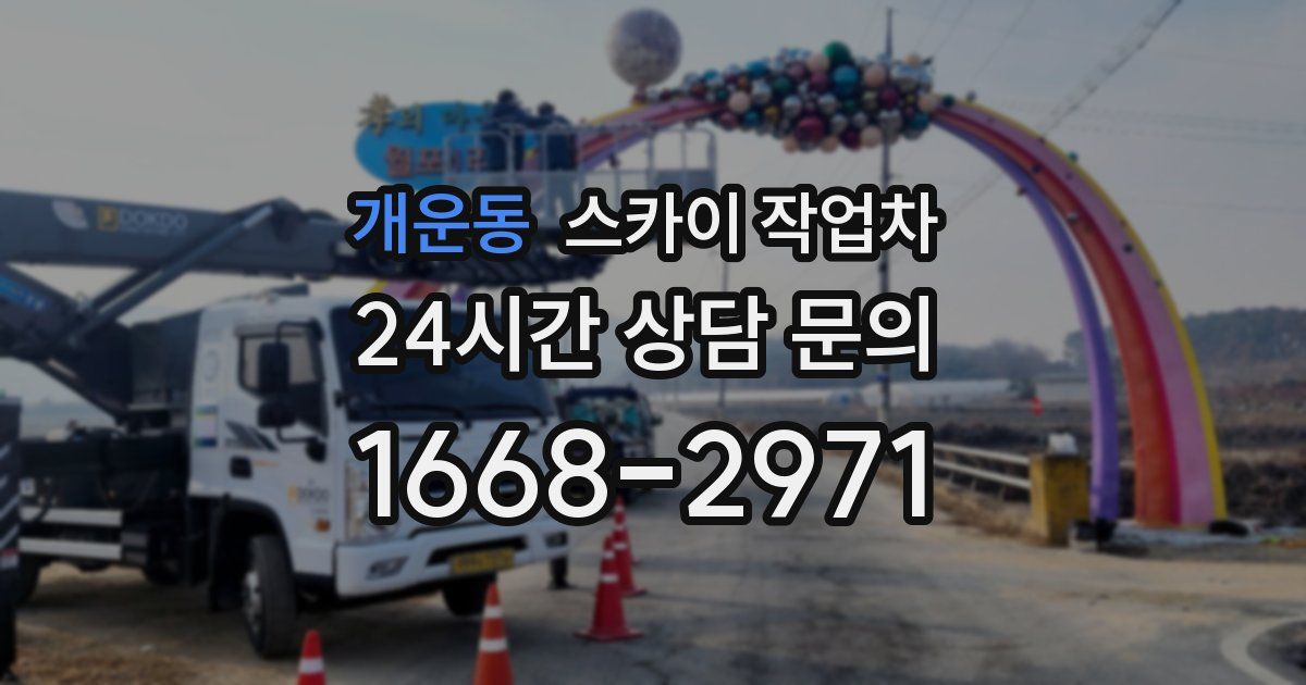 개운동 스카이 작업차