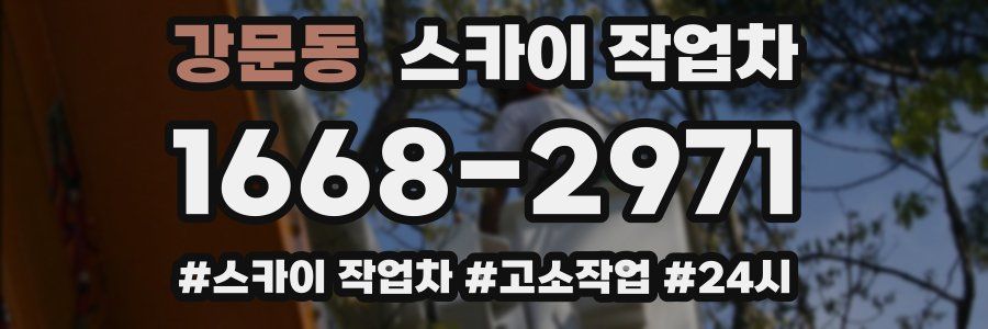 강문동 스카이 작업차