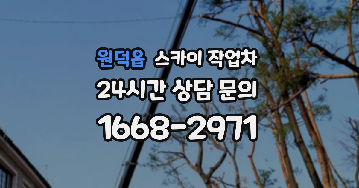 원덕읍 스카이 작업차