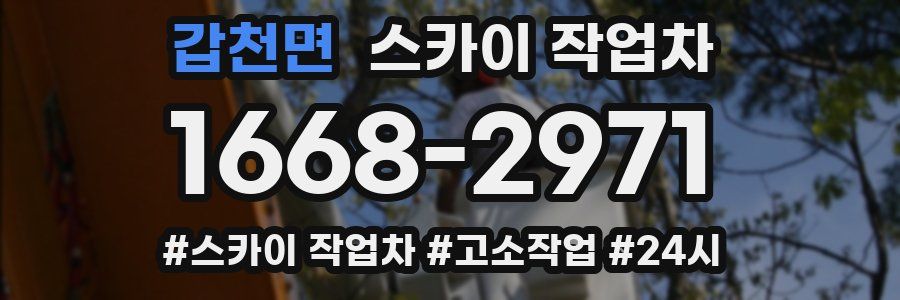 갑천면 스카이 작업차