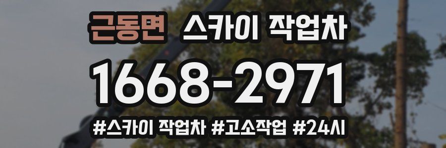 근동면 스카이 작업차