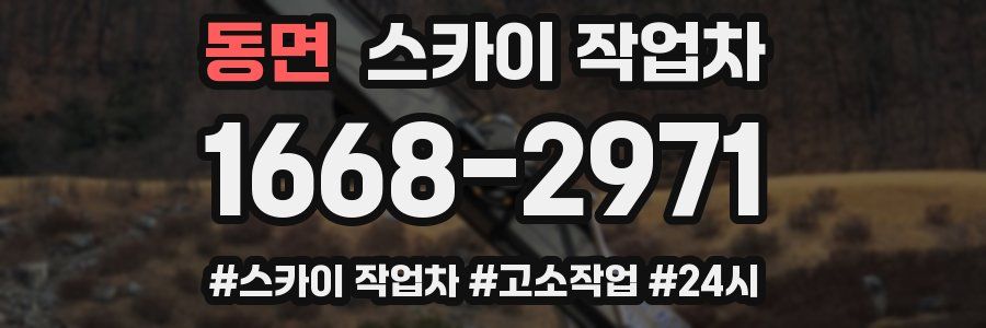 동면 스카이 작업차