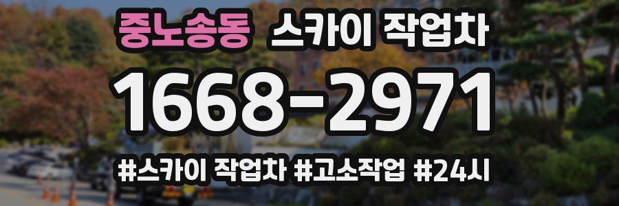 중노송동 스카이 작업차