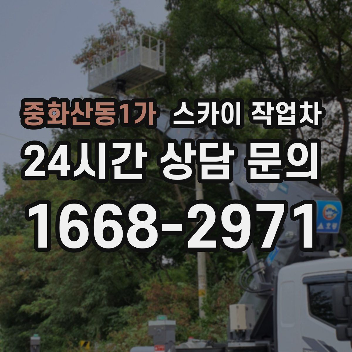 중화산동1가 스카이 작업차