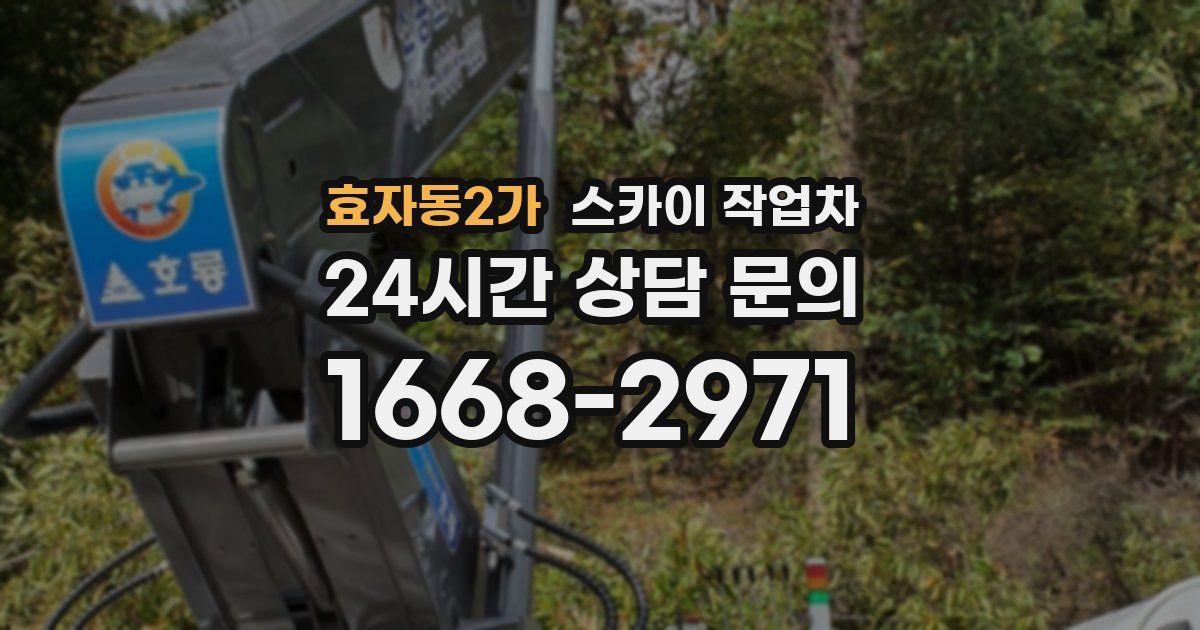 효자동2가 스카이 작업차