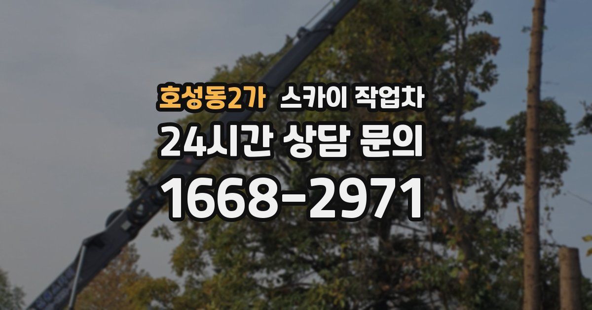 호성동2가 스카이 작업차
