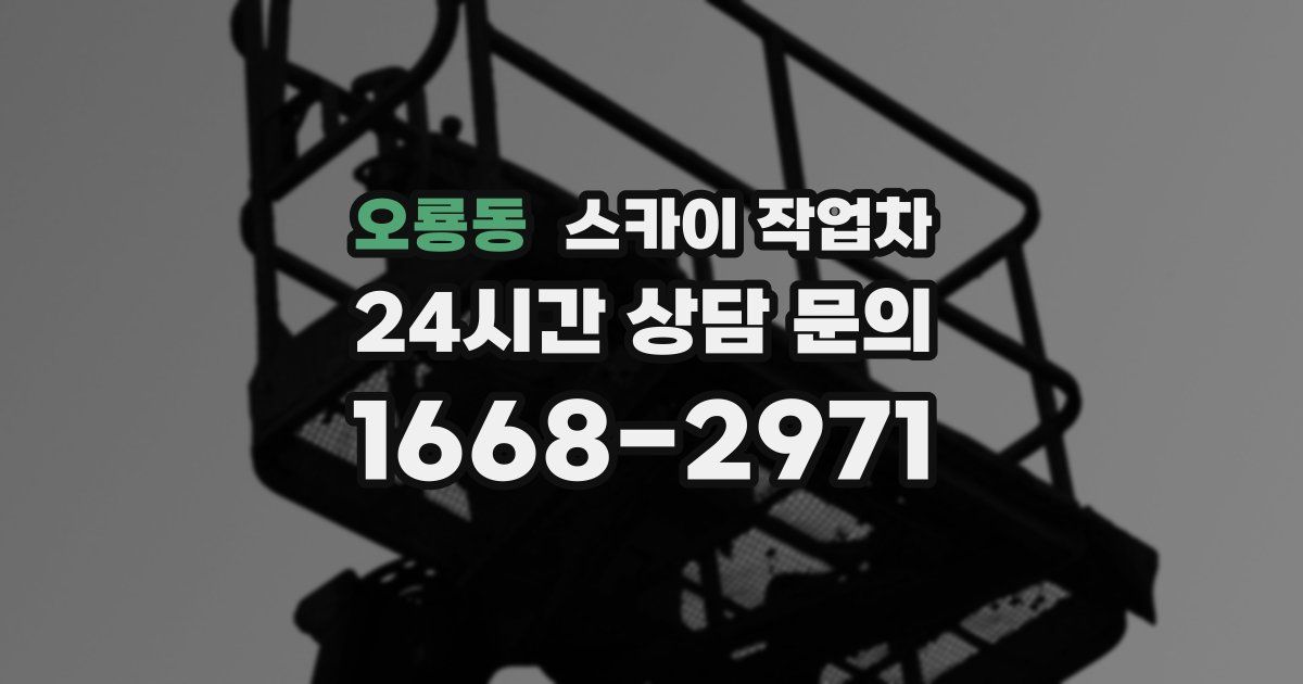 오룡동 스카이 작업차