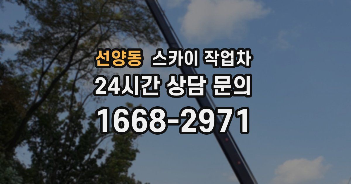 선양동 스카이 작업차