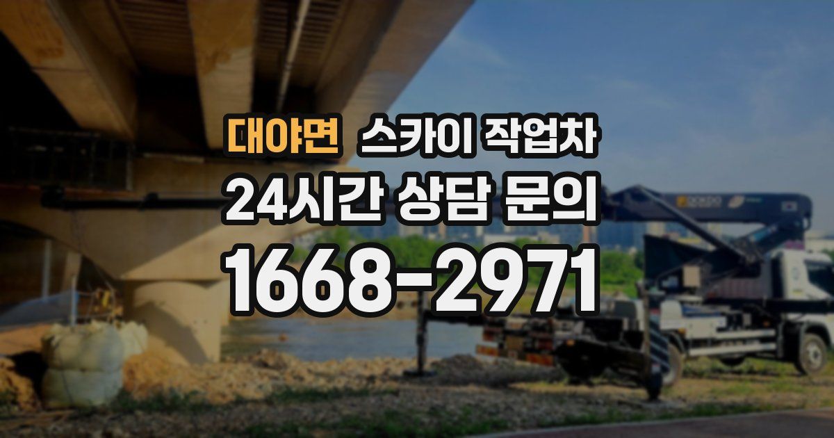 대야면 스카이 작업차