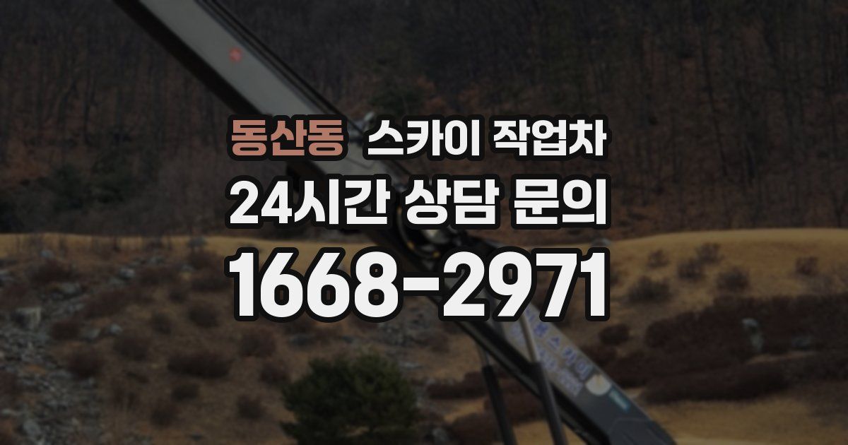 동산동 스카이 작업차