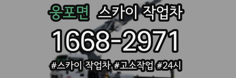 웅포면 스카이 작업차