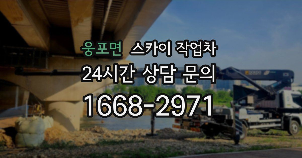 웅포면 스카이 작업차