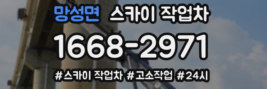 망성면 스카이 작업차