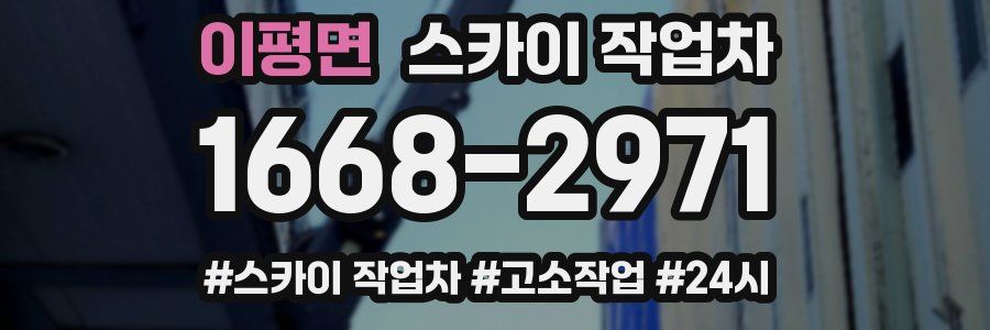 이평면 스카이 작업차