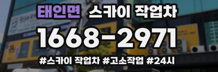 태인면 스카이 작업차