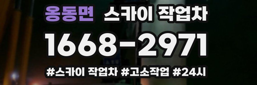 옹동면 스카이 작업차