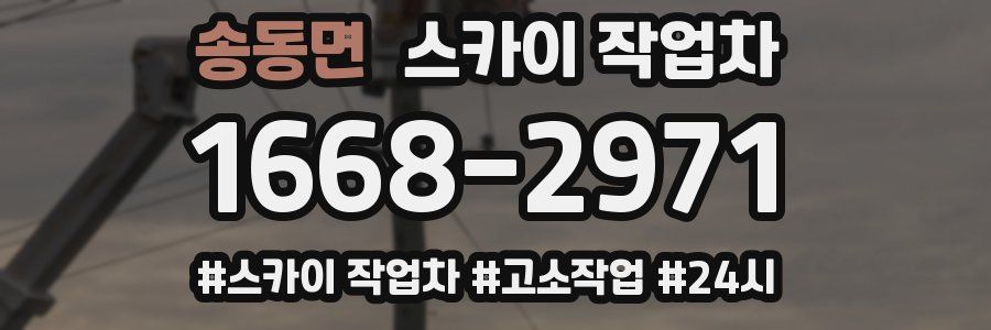 송동면 스카이 작업차