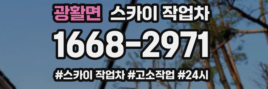 광활면 스카이 작업차