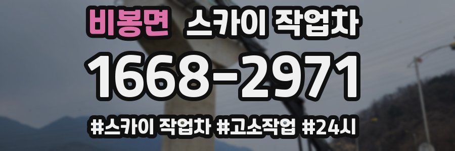 비봉면 스카이 작업차