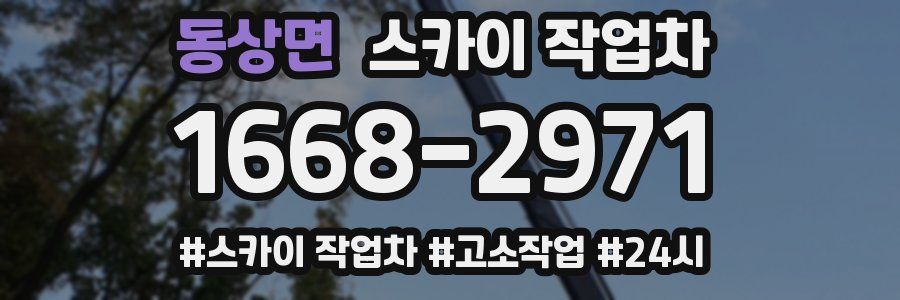 동상면 스카이 작업차