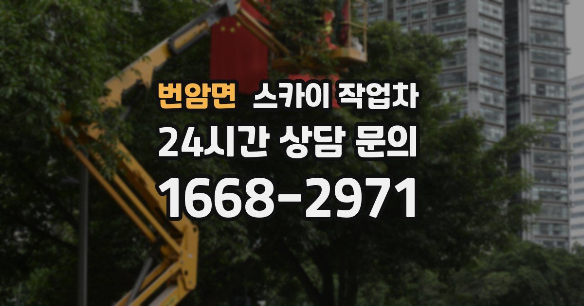 번암면 스카이 작업차