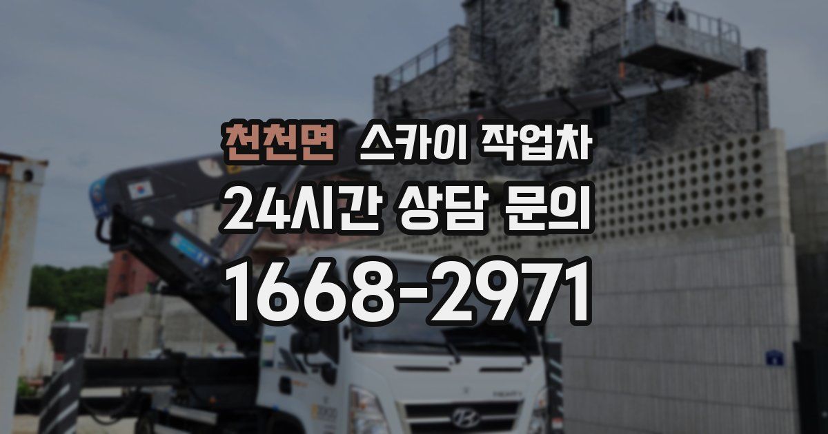 천천면 스카이 작업차