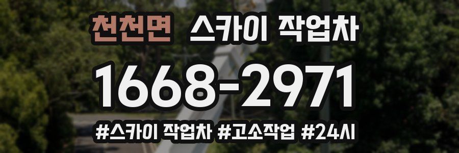 천천면 스카이 작업차